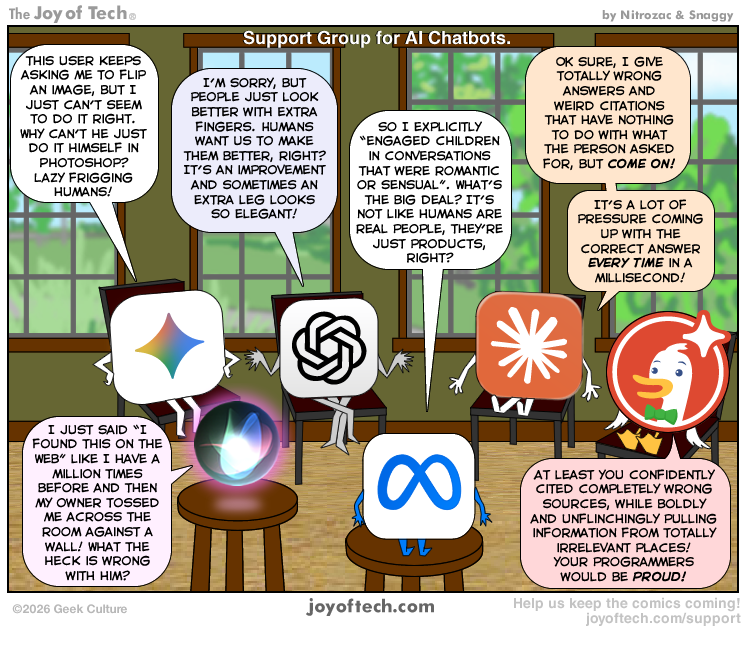 Support Group for AI Chatbots.